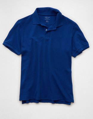 AE Standard Fit Lived-In Pique Polo Shirt
