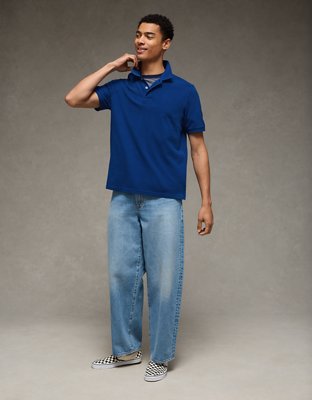 AE Standard Fit Lived-In Pique Polo Shirt from American Eagle - $29.95