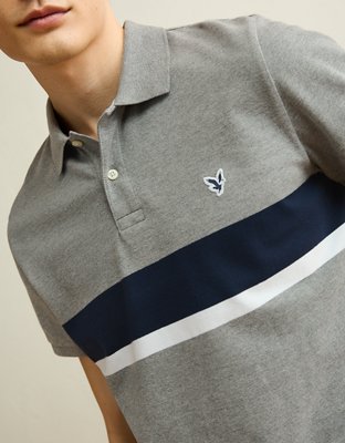 AE Slim Fit Logo Pique Polo Shirt