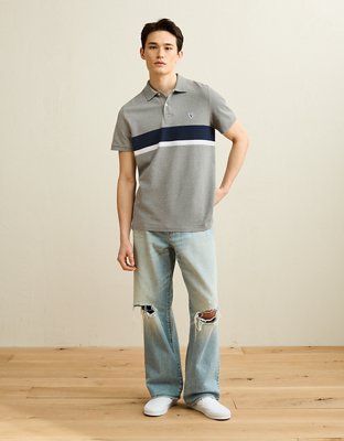 AE Slim Fit Logo Pique Polo Shirt