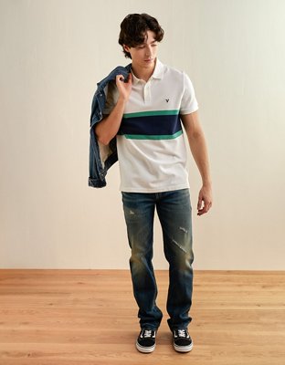 AE Slim Fit Logo Pique Polo Shirt