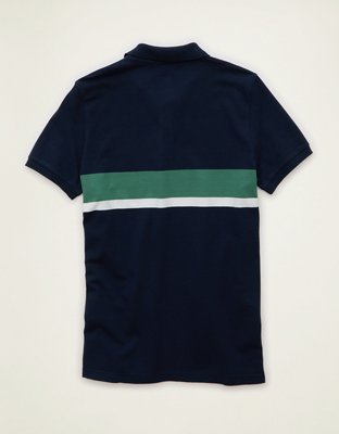 AE Slim Fit Logo Pique Polo Shirt | American Eagle