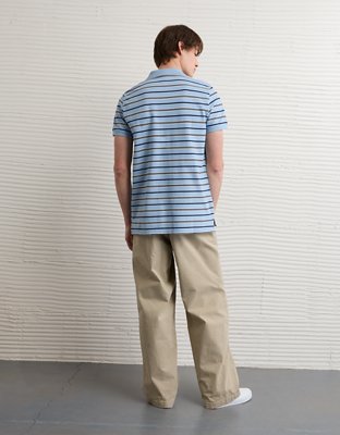 AE Slim Fit Stretch Striped Polo Shirt