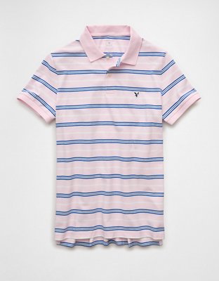 AE Slim Fit Stretch Striped Polo Shirt