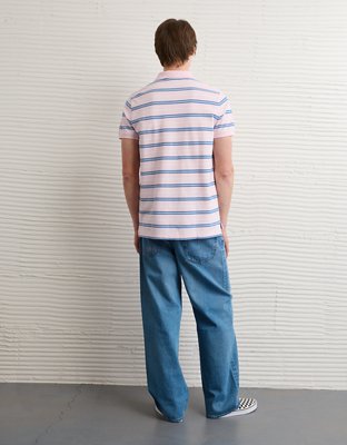 AE Slim Fit Stretch Striped Polo Shirt