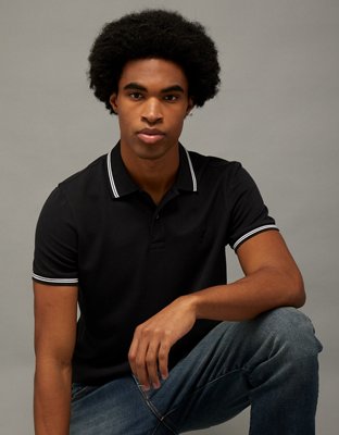 AE Slim Fit Tipped Flex Pique Polo Shirt