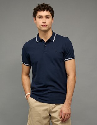 AE Slim Fit Tipped Flex Pique Polo Shirt