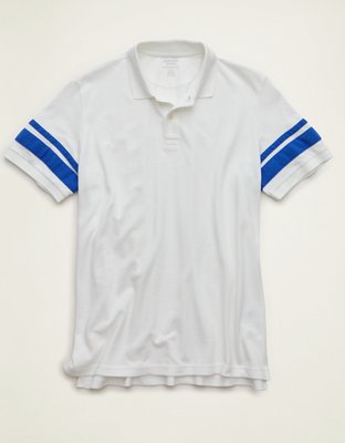 AE Standard Fit Applique Stripe Pique Polo Shirt