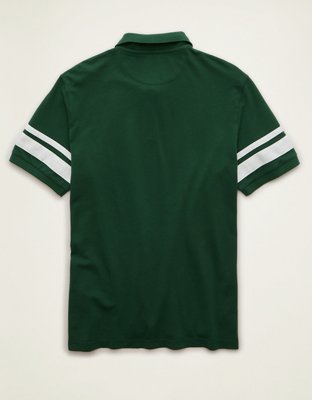AE Standard Fit Applique Stripe Pique Polo Shirt