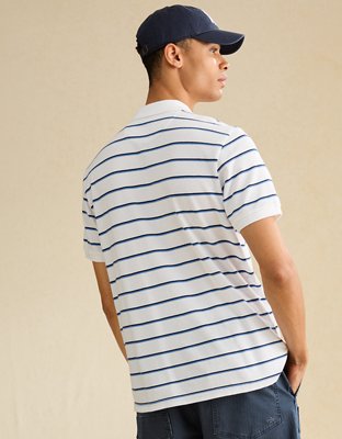 AE Standard Fit Lived-In Pique Polo Shirt