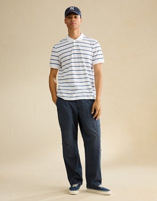 AE Standard Fit Lived-In Pique Polo Shirt