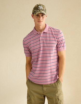 AE Standard Fit Lived-In Pique Polo Shirt