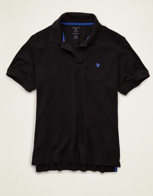 AE Standard Fit Pop Logo Pique Polo Shirt