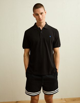 AE Standard Fit Pop Logo Pique Polo Shirt