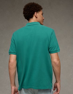 AE Pop Logo Standard Fit Pique Polo Shirt