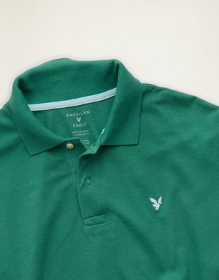 AE Standard Fit Pop Logo Pique Polo Shirt