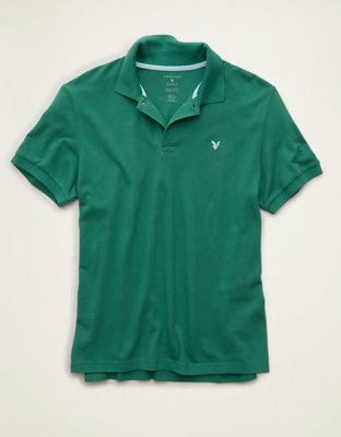AE Standard Fit Pop Logo Pique Polo Shirt