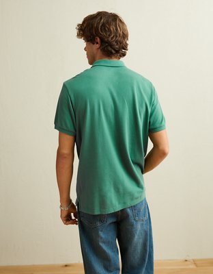 AE Standard Fit Pop Logo Pique Polo Shirt