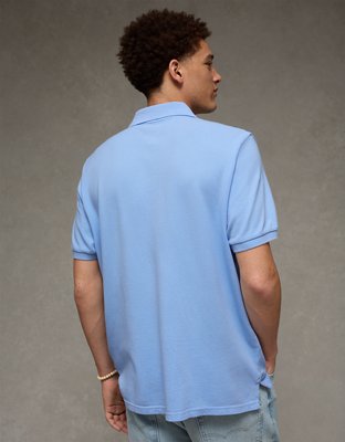 AE Pop Logo Standard Fit Pique Polo Shirt