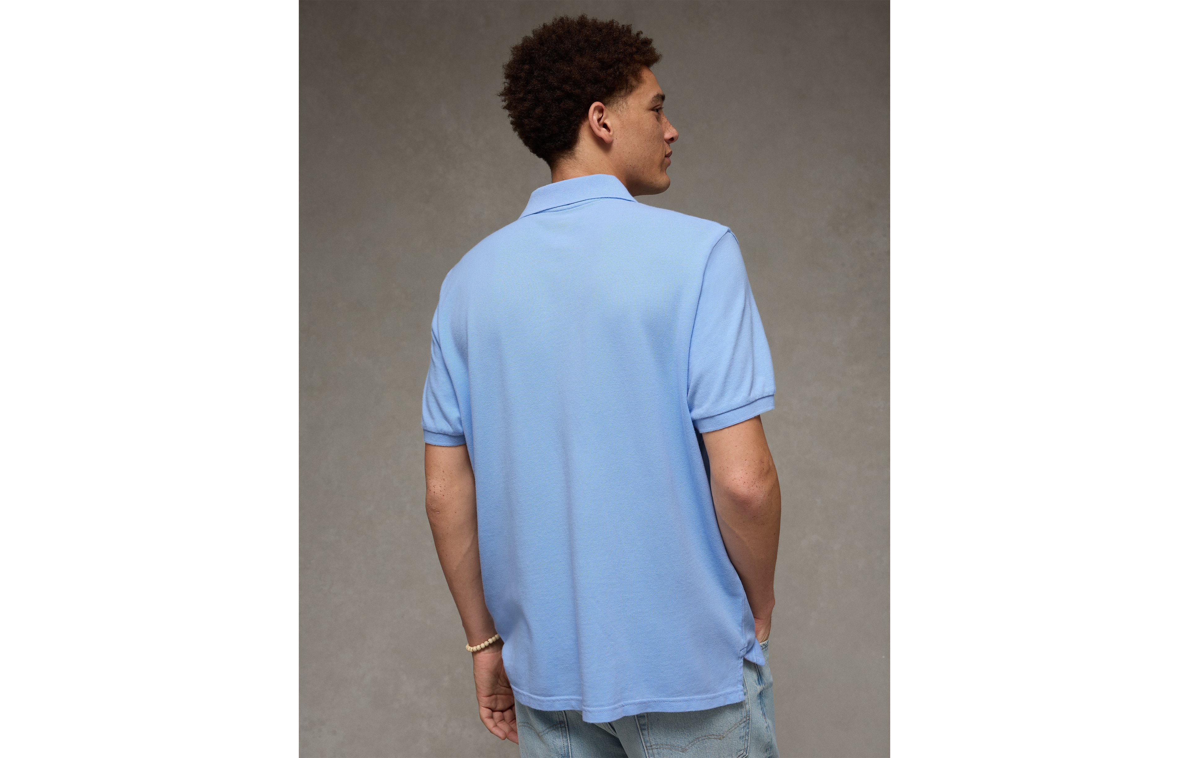 AE Standard Fit Pop Logo Pique Polo Shirt