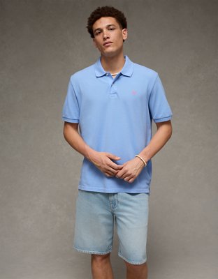 AE Pop Logo Standard Fit Pique Polo Shirt from American Eagle - $22.46