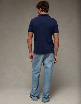 AE Pop Logo Standard Pique Polo Shirt