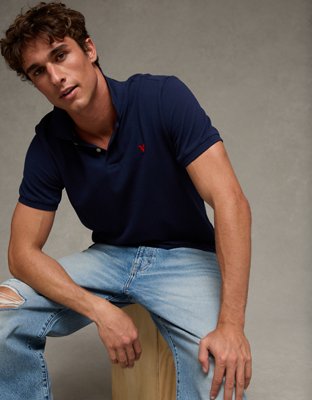 AE Pop Logo Standard Pique Polo Shirt from American Eagle - $20.96