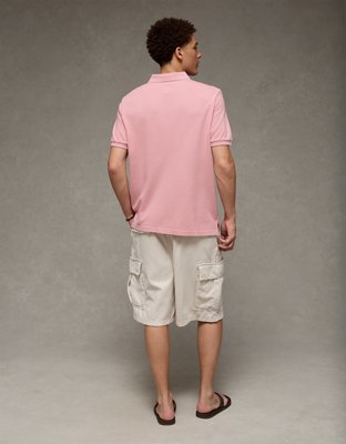 AE Pop Logo Standard Pique Polo Shirt