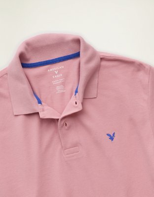 AE Standard Fit Pop Logo Pique Polo Shirt