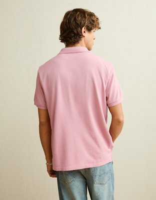 AE Standard Fit Pop Logo Pique Polo Shirt