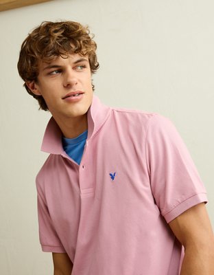 AE Standard Fit Pop Logo Pique Polo Shirt