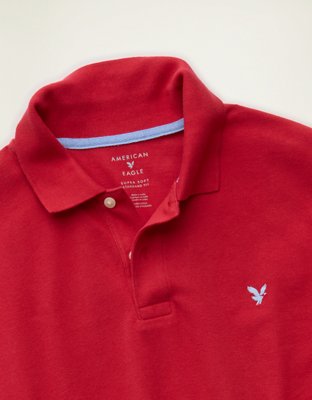 AE Standard Fit Pop Logo Pique Polo Shirt