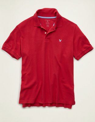 AE Standard Fit Pop Logo Pique Polo Shirt