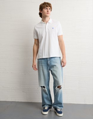 AE Pop Logo Standard Pique Polo Shirt