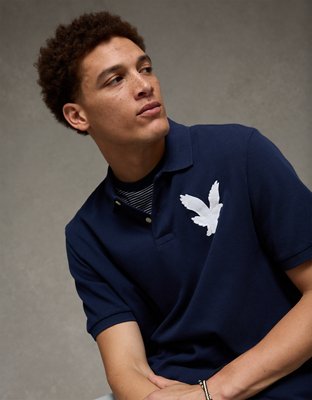 AE Exploded Logo Standard Pique Polo Shirt