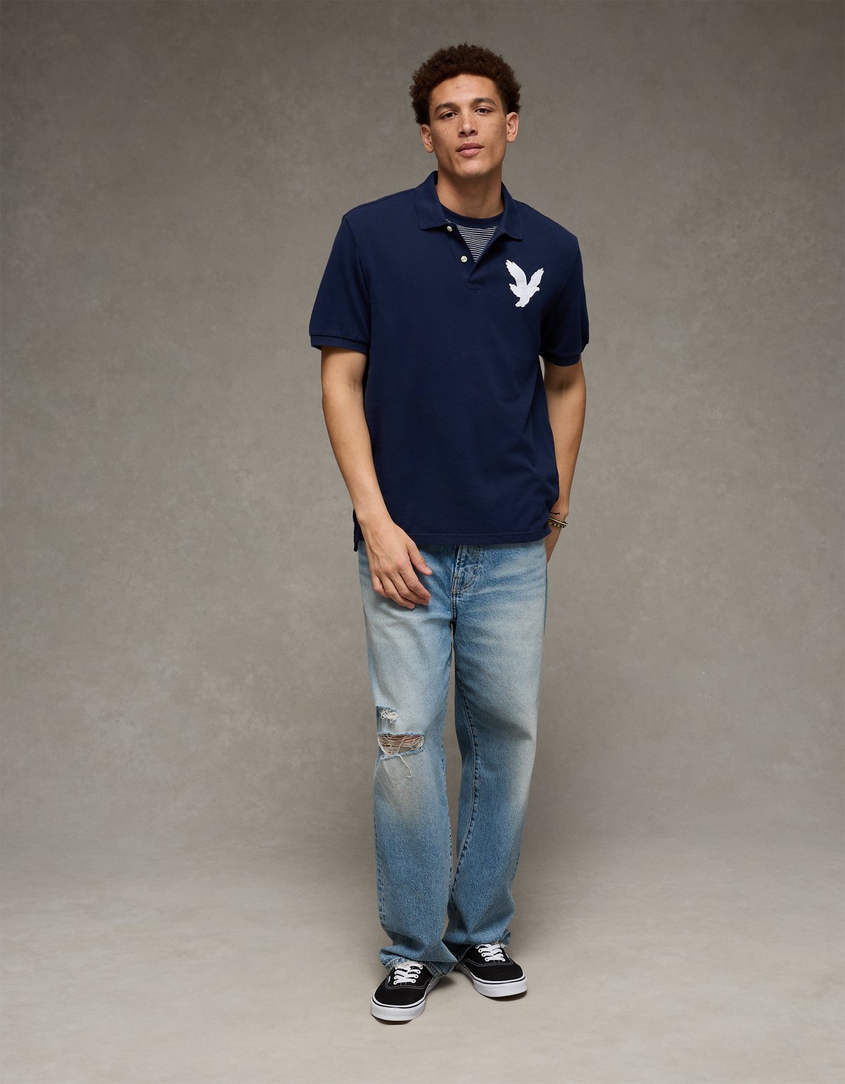 AE Exploded Logo Standard Pique Polo Shirt - image 5