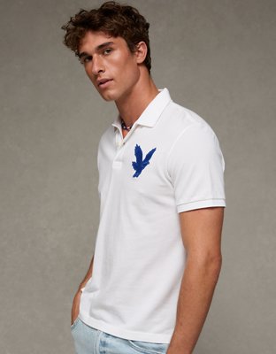 AE Exploded Logo Standard Pique Polo Shirt