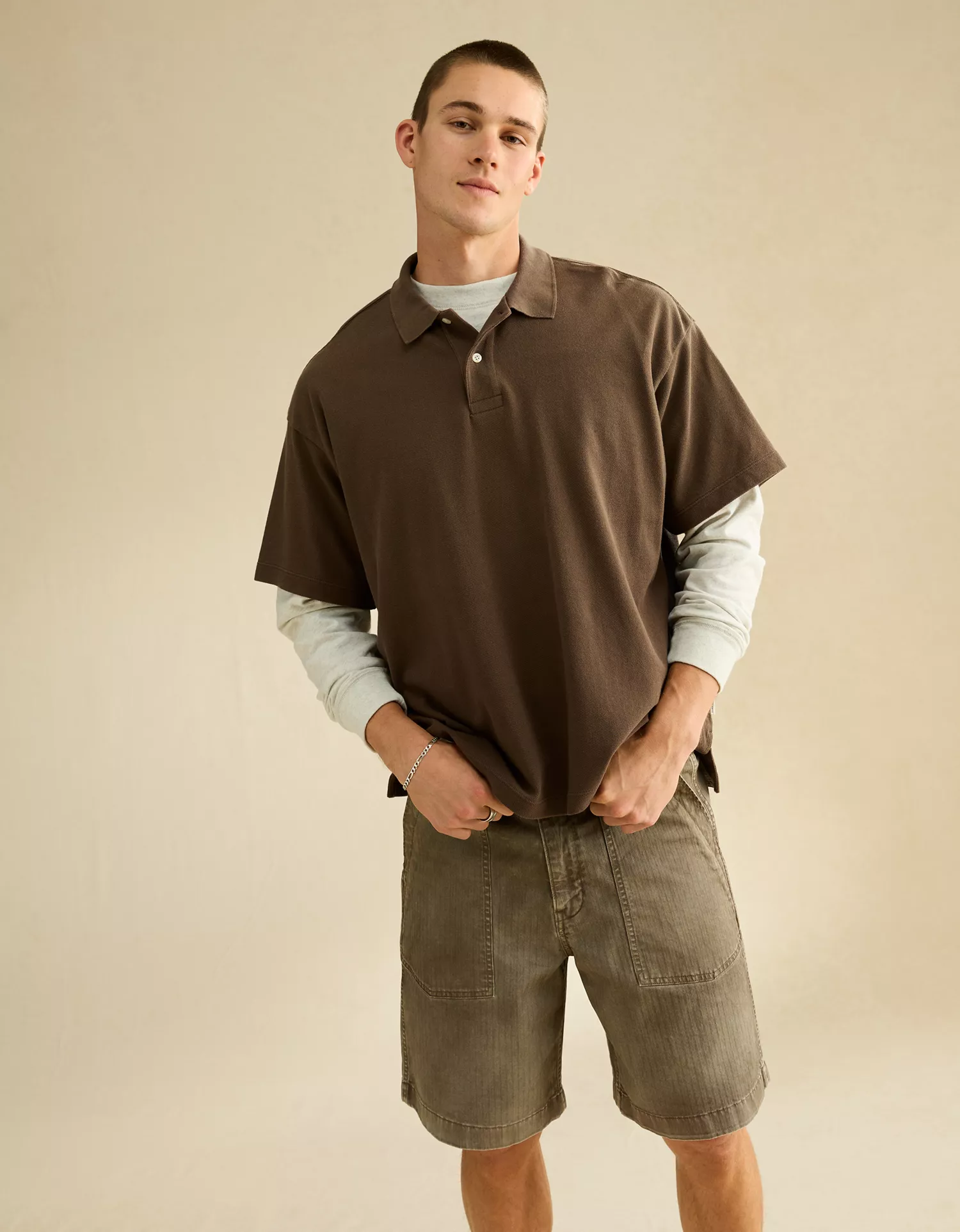 AE Boxy Fit Pique Polo Shirt - thumbnail 10