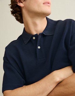AE Boxy Fit Pique Polo Shirt