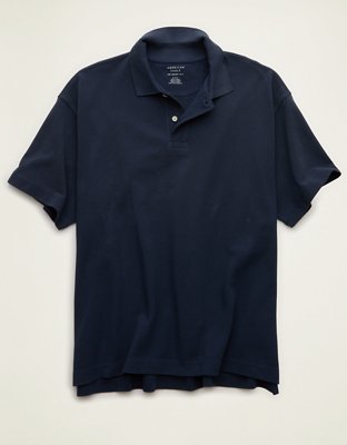 AE Boxy Fit Pique Polo Shirt | American Eagle