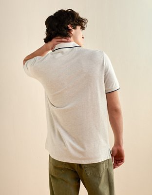 AE Logo Standard Fit Pique Polo Shirt