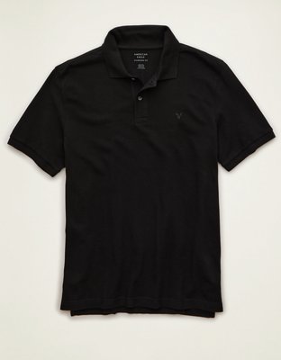 AE Standard Fit Lived-In Pique Polo Shirt