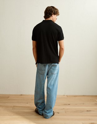 AE Standard Fit Lived-In Pique Polo Shirt