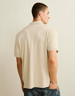 AE Standard Fit Lived-In Pique Polo Shirt
