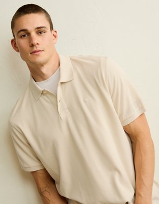 AE Standard Fit Lived-In Pique Polo Shirt