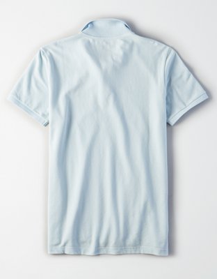 Мужские топы American Eagle AE Stretch Pique Logo Polo — фото 5