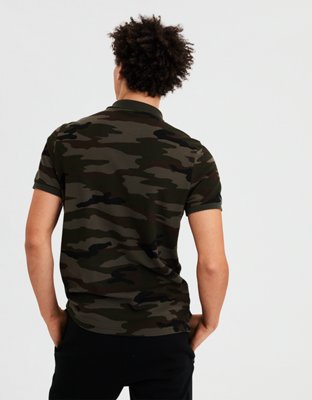 Мужские топы American Eagle AE Camo Stretch Pique Polo — фото 4