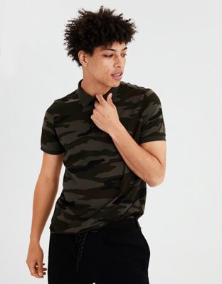 Мужские топы American Eagle AE Camo Stretch Pique Polo — фото 2