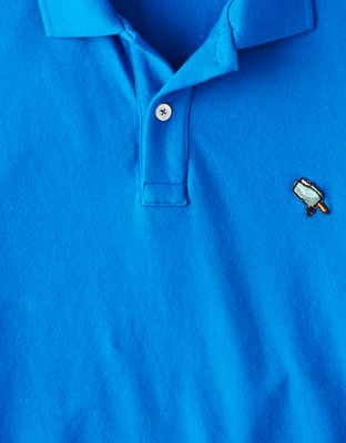 Мужские топы American Eagle AEO Flex Solid Patch Polo — фото 3