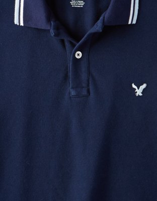 Мужские топы American Eagle AE Flex Solid Polo — фото 3